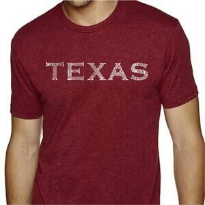 L.A.Pop Art NWT Texas cities written out graphic short sleeve t-shirt men's sz L